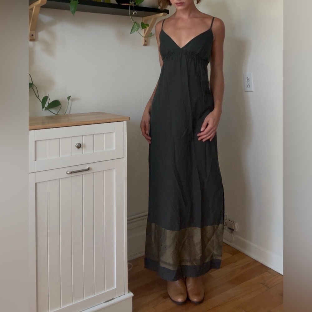 Y2K Guess by Marciano Linen Blend Maxi Dress (XS) - Picture 3 of 6